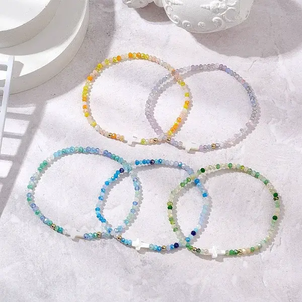 Glass Beaded Stretch Bracelets