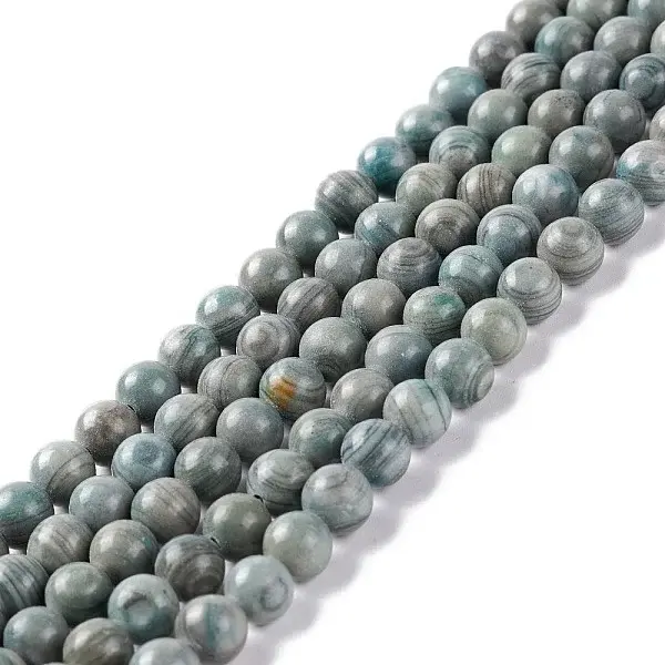 Natural Silver Line Jasper Beads Strands