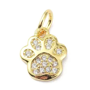 Brass Micro Pave Cubic Zirconia Charms