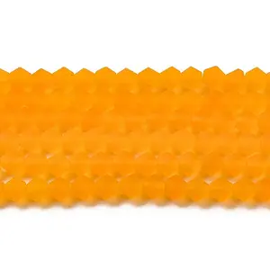 Imitate Austrian Crystal Frosted Glass Beads Strands