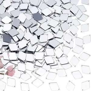 300Pcs Rhombus Acrylic Mirror Sew on Rhinestone