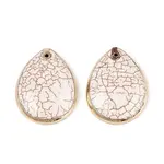 Dyed Synthetic Turquoise Teardrop Pendants