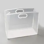 Rectangle Frosted Transparent PP Plastic Storage Bags with Die Hole Handles