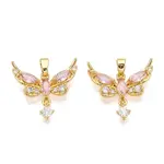 Brass Micro Pave Cubic Zirconia Pendants