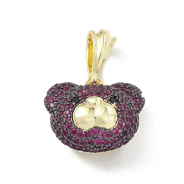 Brass Micro Pave Cubic Zirconia Pendants