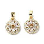 Brass Micro Pave Cubic Zirconia Pendants