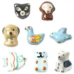 8Pcs 8 Styles Handmade Porcelain Beads