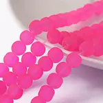 Baking Painted Transparent Glass Bead Strands