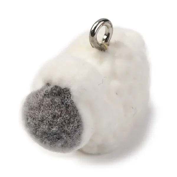 Flocky Resin Pendants