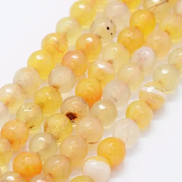Faceted Natural Agate Beads Strands