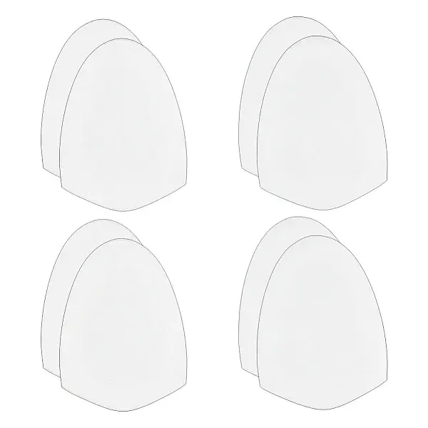 4 Pairs Fiber Non-Slip Shoes Pads