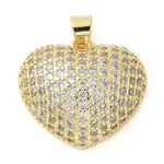 Brass Micro Pave Cubic Zirconia Pendants