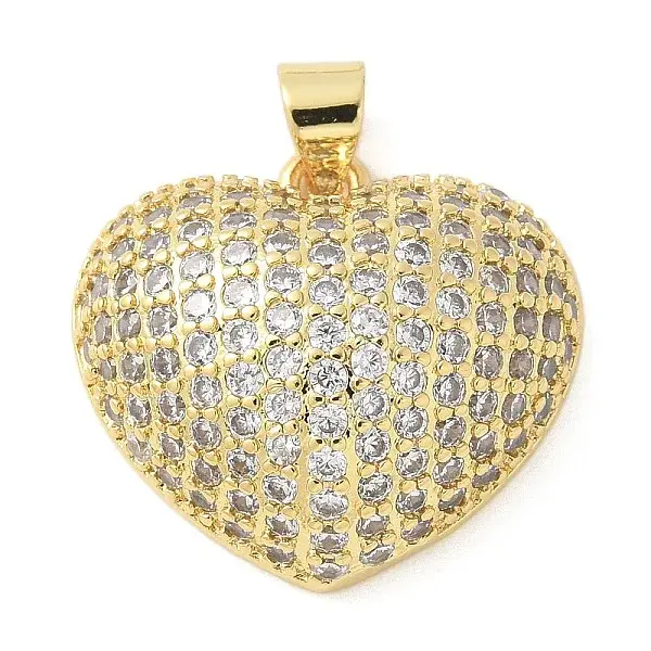 Brass Micro Pave Cubic Zirconia Pendants