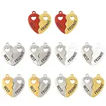 10 Sets Spray Painted Alloy Split Pendants