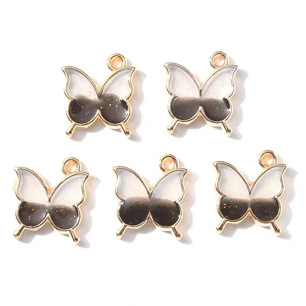 Light Gold Plated Alloy Enamel Pendants