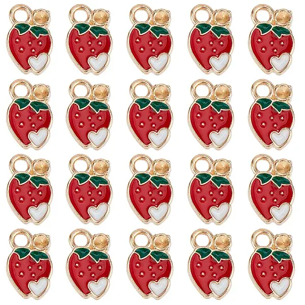 80Pcs Alloy Enamel Charms