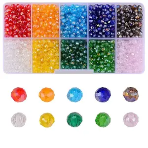 10 Colors Electroplate Glass Beads