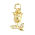 Valentine's Day Brass Micro Pave Clear Cubic Zirconia Pendants