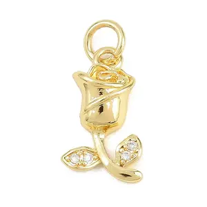 Valentine's Day Brass Micro Pave Clear Cubic Zirconia Pendants