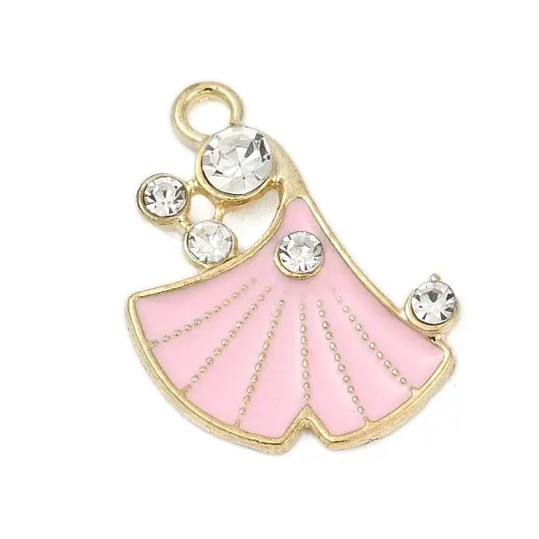 Alloy Enamel Pendants with Rhinestone