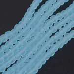 Baking Paint Transparent Glass Bead Strands
