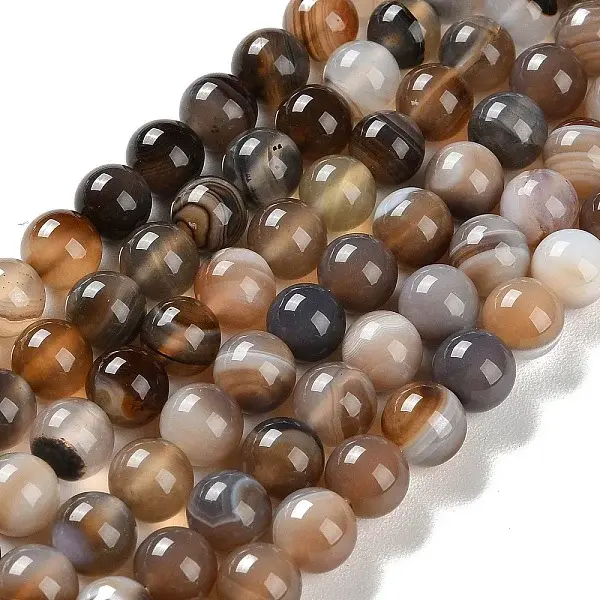 Natural Striped Agate/Banded Agate Beads Strands