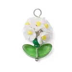 Glass Seed Beaded Flower Pendants