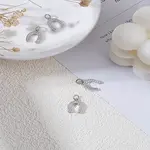 4Pcs CZ Brass Micro Pave Cubic Zirconia Horse Shoe Charms