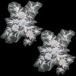 Polyester Acrylic Rhinestones Applique embroidery ABS Sequins