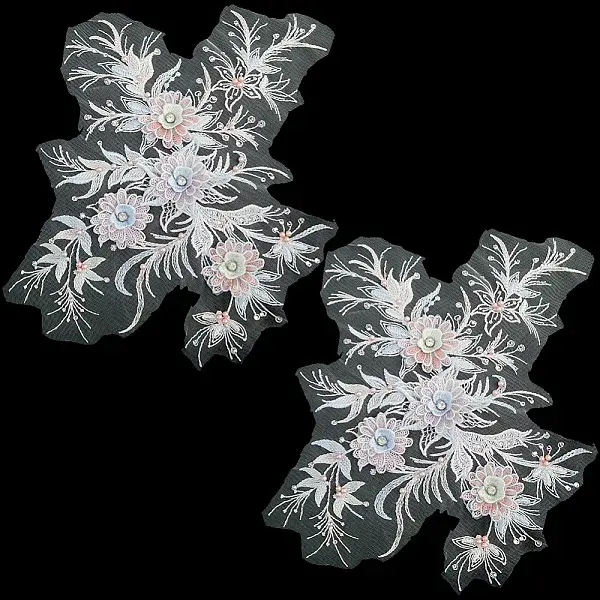 Polyester Acrylic Rhinestones Applique embroidery ABS Sequins