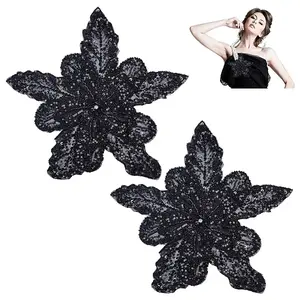 3D Flower Shape Polyester Embroidery Applqiues