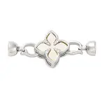 Brass Micro Pave Clear Cubic Zirconia Fold Over Clasps