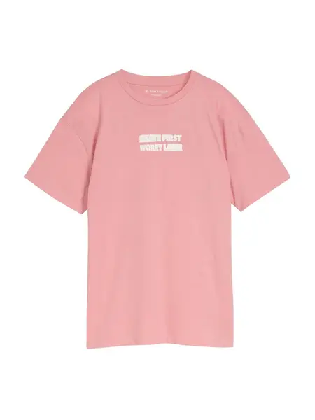 TOM TAILOR Tričko  ružová / biela