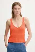 Bavlněný top United Colors of Benetton oranžová barva, 1898DH018