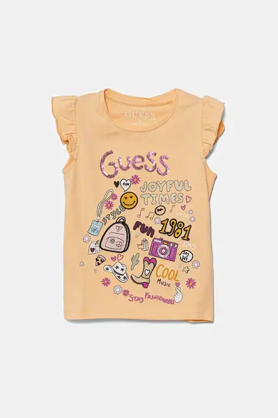 Dětské tričko Guess oranžová barva, K5GI11 K6YW4