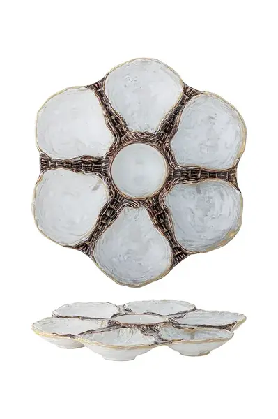 Servírovací miska Bloomingville Maro šedá barva