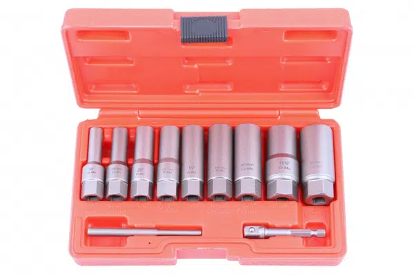 Hlavice 3/8" na demontáž poškozených šroubů, 6-19 mm, 11 ks - QUATROS QS50929