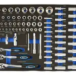 GEKO Modul - ráčnová sada 1/4", 3/8" a 1/2", 80 ks