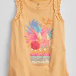 GAP Dětské tílko ruffle graphic tank - Holky