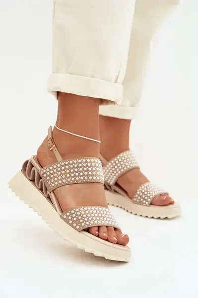 S. BARSKI semišové sandále s ozdobami