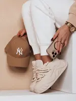 Dámske sneakersy na platforme LALANDRA, béžové