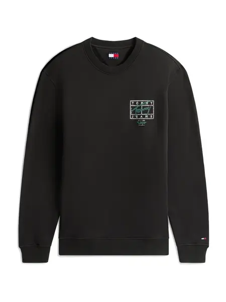 Tommy Jeans Mikina  jedľová / čierna / strieborná
