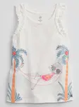 GAP Dětské tílko ruffle graphic tank - Holky