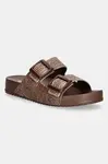 Pantofle Melissa COZY M LOVER SLIDE DENIM dámské, hnědá barva, M 36146