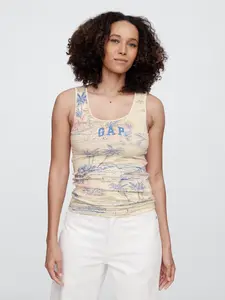 GAP Žebrované tílko s logem - Dámské