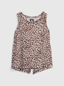 Hnedé dievčenské tielko organic leopard GAP