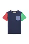 Dětské bavlněné tričko Polo Ralph Lauren tmavomodrá barva, 322861435010