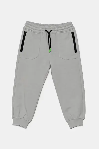 Dětské bavlněné tepláky United Colors of Benetton šedá barva, 3UNIGF04L