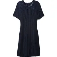 GAP V-SS CROCHET Dámske šaty, tmavo modrá, veľkosť