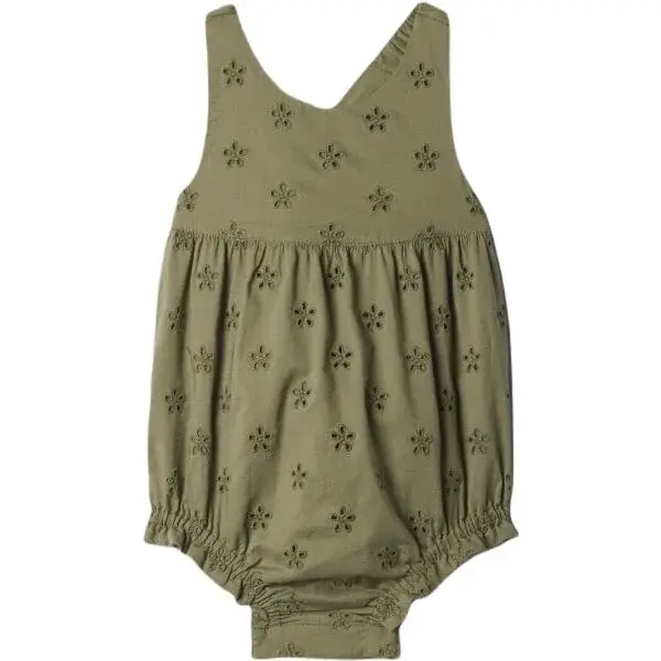 GAP EYELET BUBBLE Dievčenské body, khaki, veľkosť